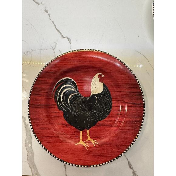 Warren Kimble “Rooster” Plate Set (1999) – Sakura‎ Folk Art Dinnerware - Picture 7 of 8